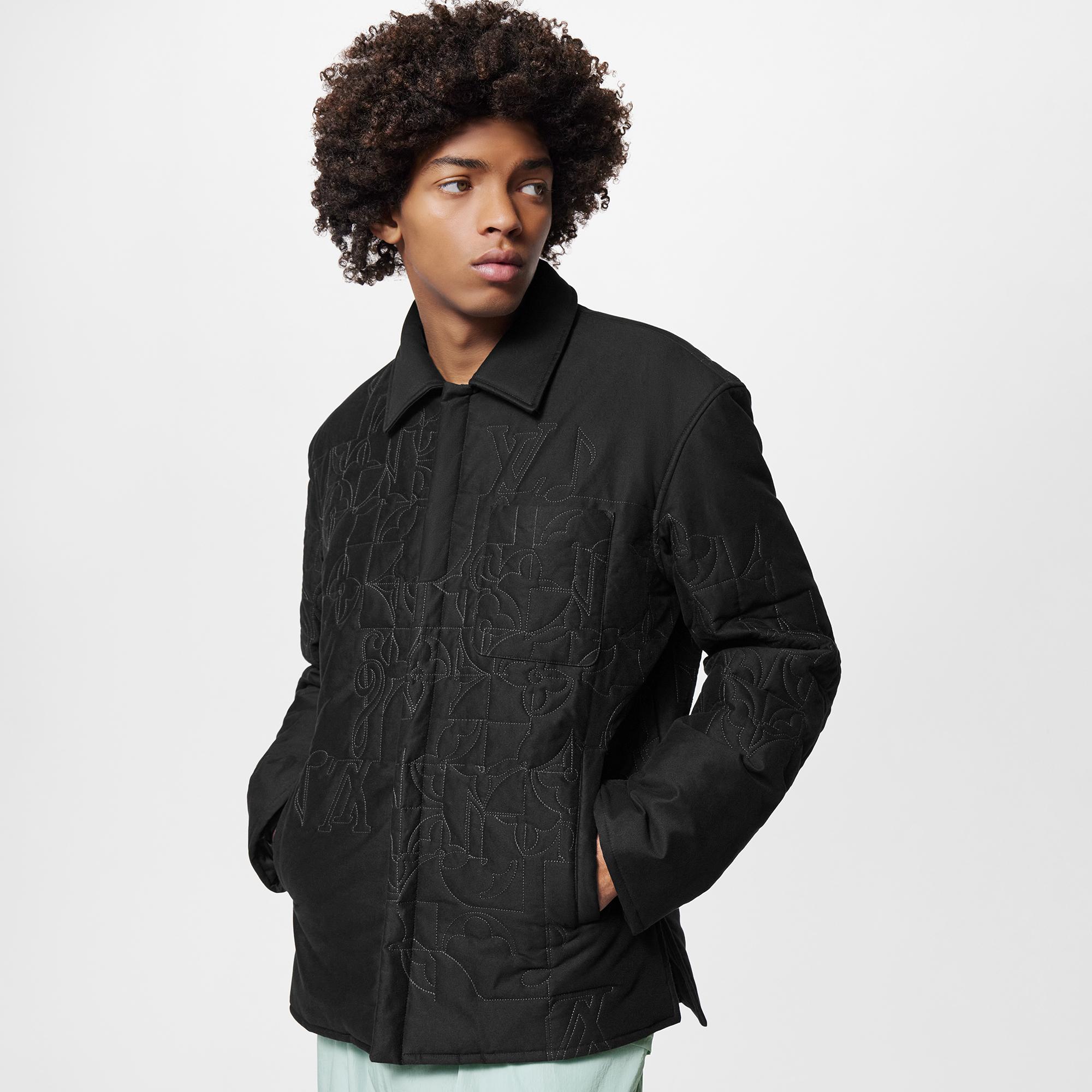 LV Music Line Embroidered Quilted Overshirt Men Ready to Wear